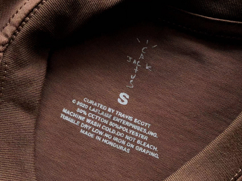 Футболка Cactus Jack Merch Flower With Lettering See You On The Other Side "Brown" фото № 3