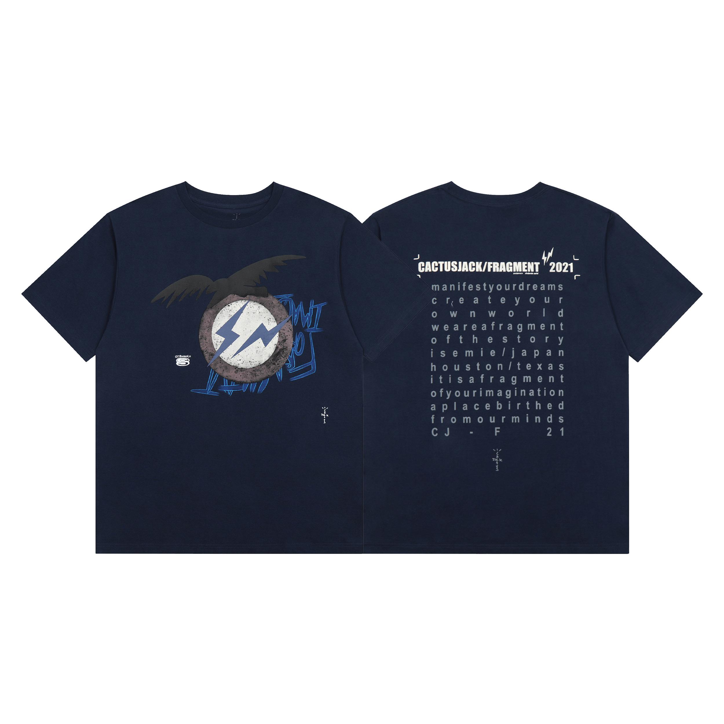 Футболка Cactus Jack Merch Fragment Manifest Your Dreams “Dark Blue” фото № 7