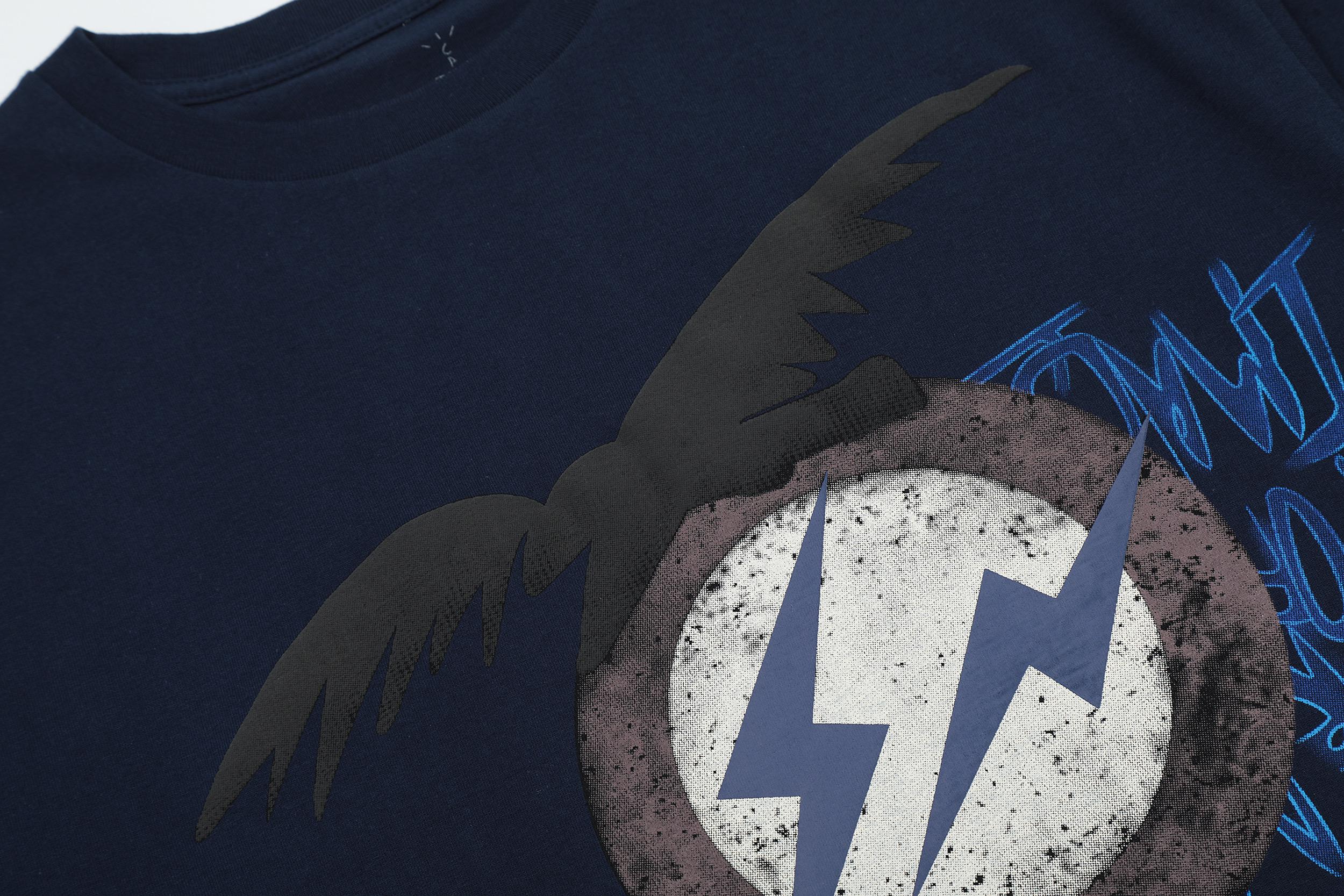 Футболка Cactus Jack Merch Fragment Manifest Your Dreams “Dark Blue” фото № 3