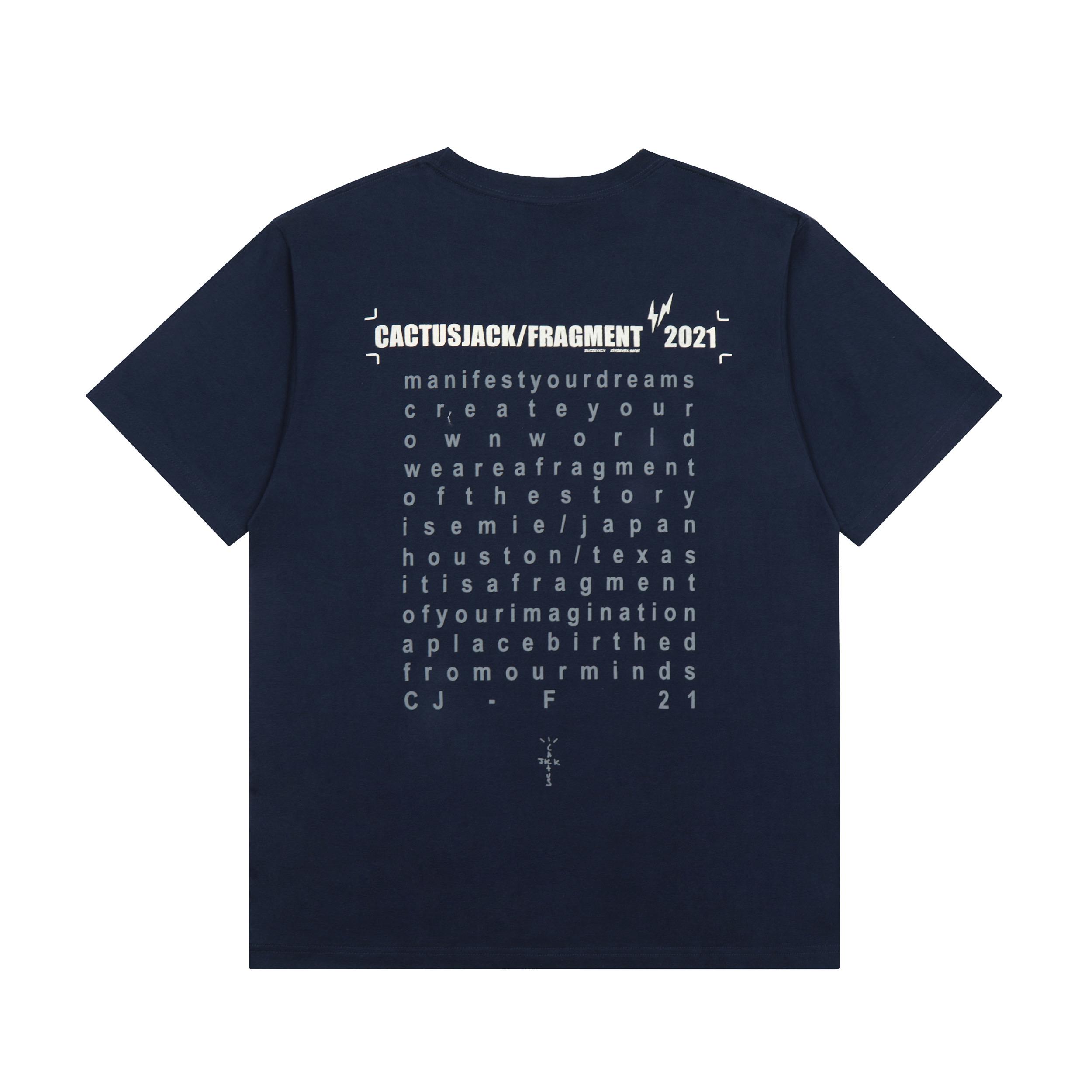 Футболка Cactus Jack Merch Fragment Manifest Your Dreams “Dark Blue” фото № 2