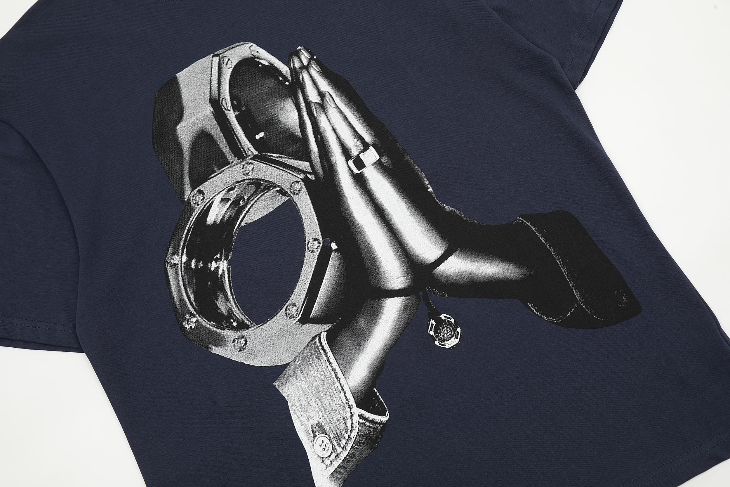 Футболка Cactus Jack Merch Prays and Clocks "Blue" фото № 5