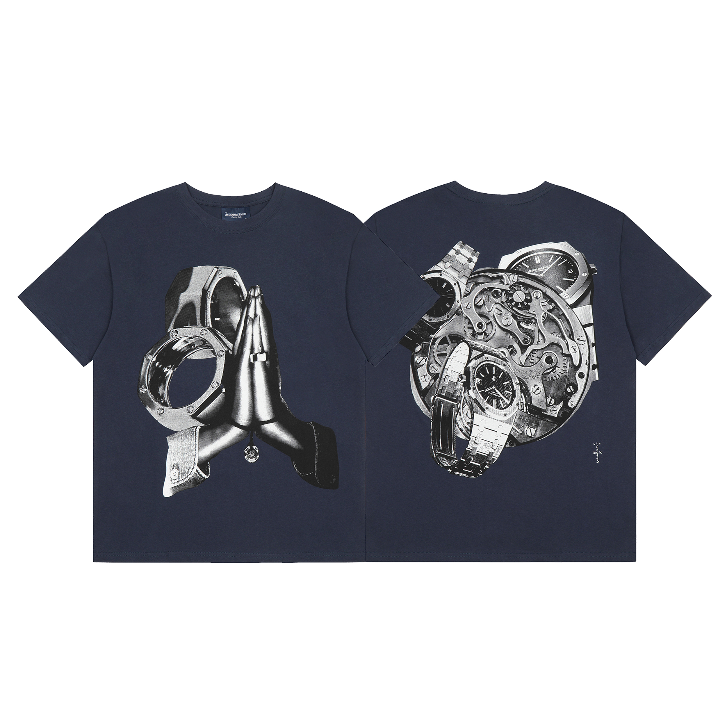 Футболка Cactus Jack Merch Prays and Clocks "Blue" фото № 7