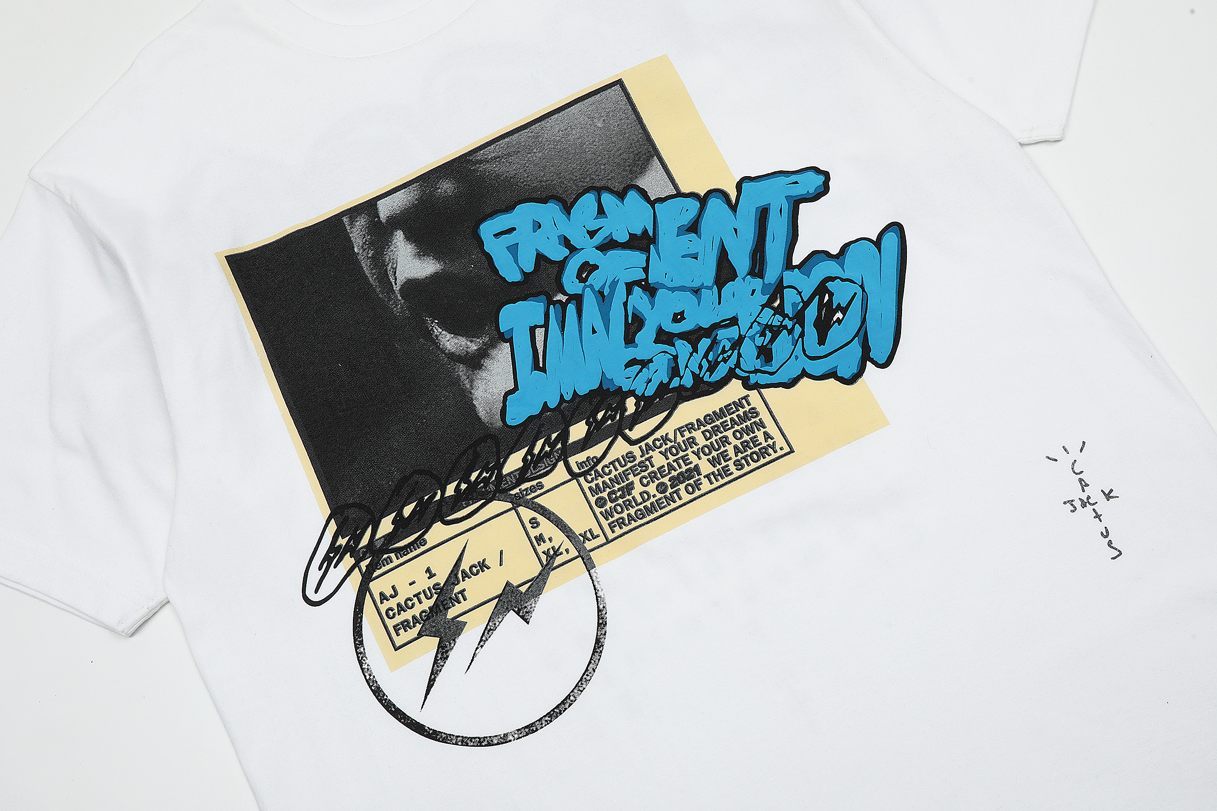 Футболка Cactus Jack Merch Fragment Of the Story "White" фото № 5