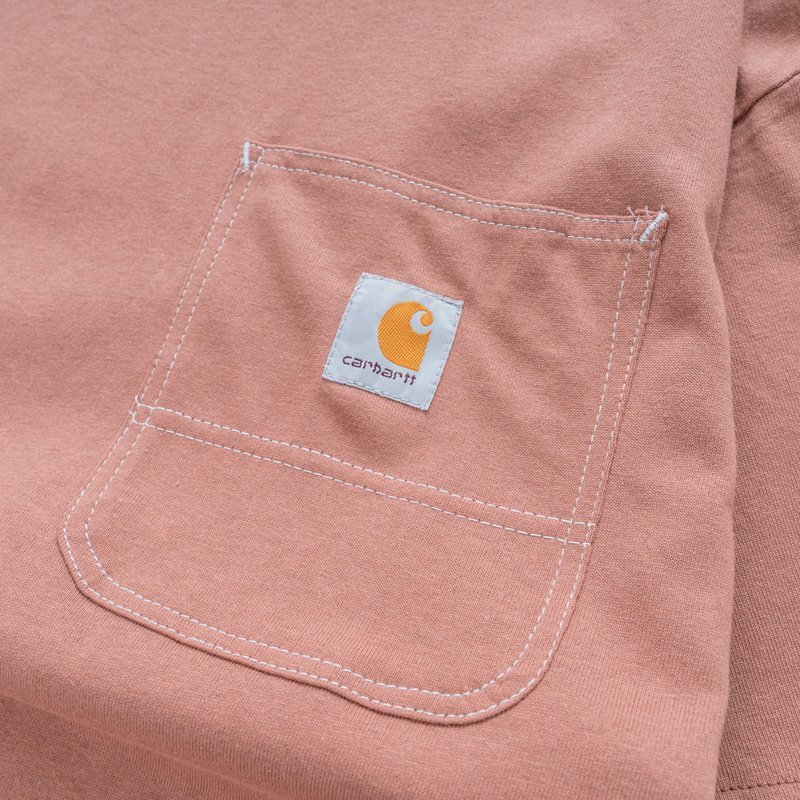 Футболка Carhartt With Logo On The Pocket "Peach" фото № 4