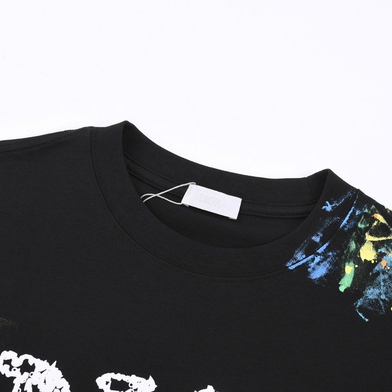 Футболка Christian Dior Splattered With Paint "Black" фото № 8