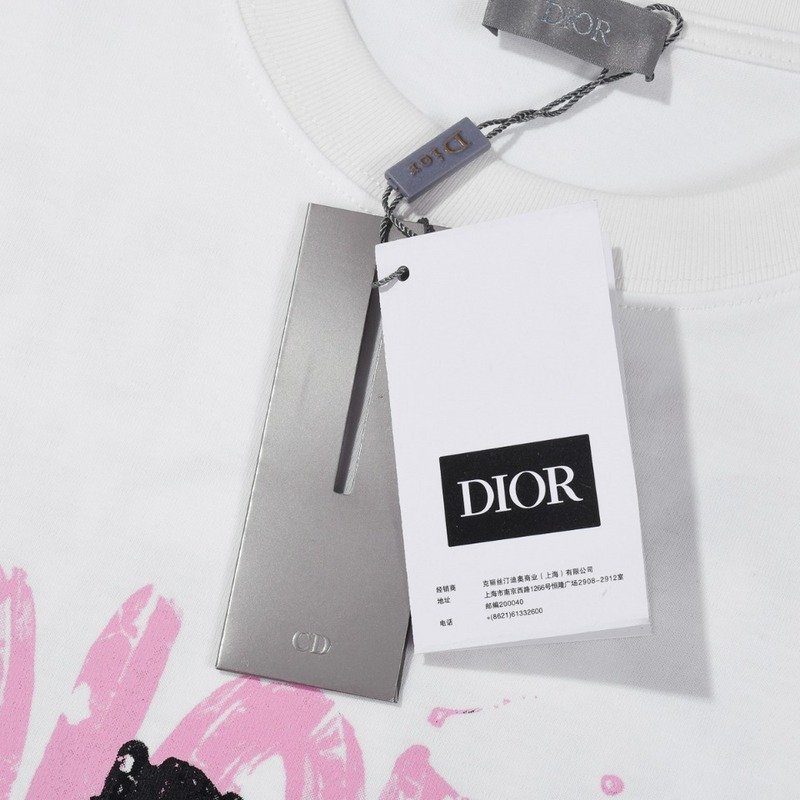 Футболка Christian Dior Inscription With Crayons "White" фото № 4