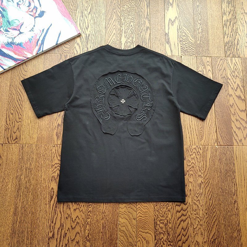 Футболка Chrome Hearts Logo With Decoration "Black" фото № 2