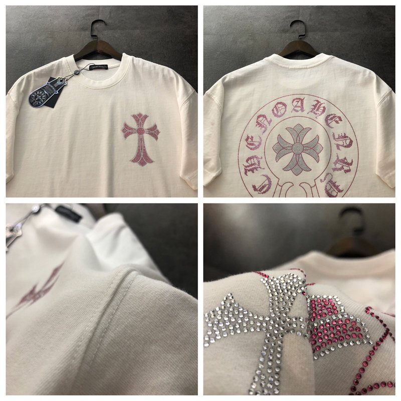 Футболка Chrome Hearts With A Diamond Logo "White" фото № 9