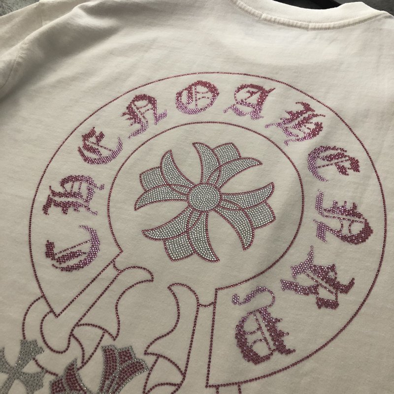 Футболка Chrome Hearts With A Diamond Logo "White" фото № 3