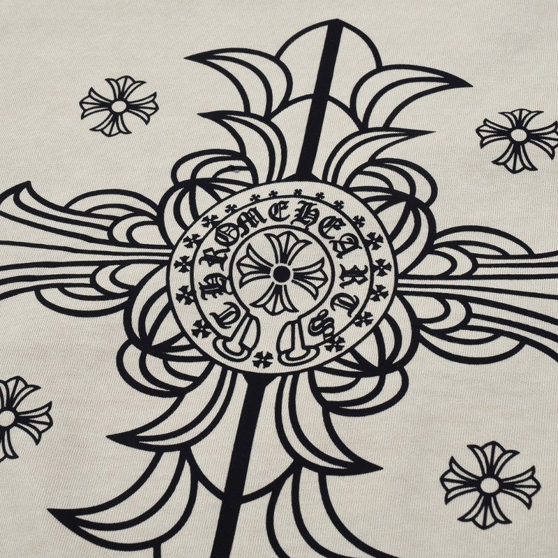 Футболка Chrome Hearts Black Logo Brand "Beige" фото № 2