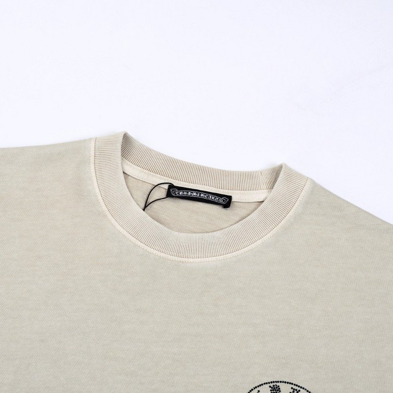 Футболка Chrome Hearts Black Logo Brand "Beige" фото № 6