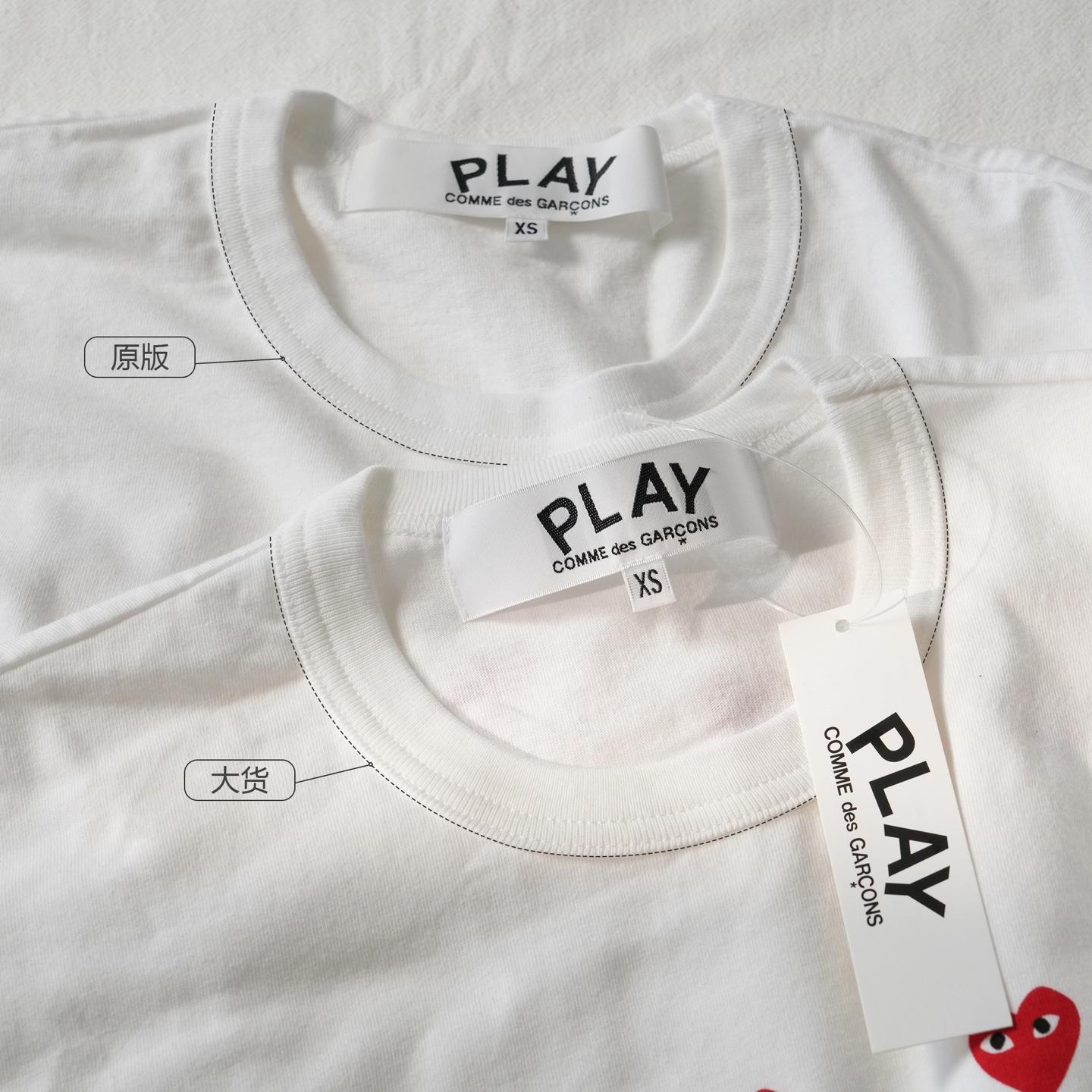 Футболка Comme des Garçons Play Triple Small Heart "White" фото № 4
