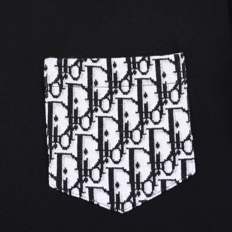 Футболка Dior Stylish Pocket With Logo Print "Black" фото № 2