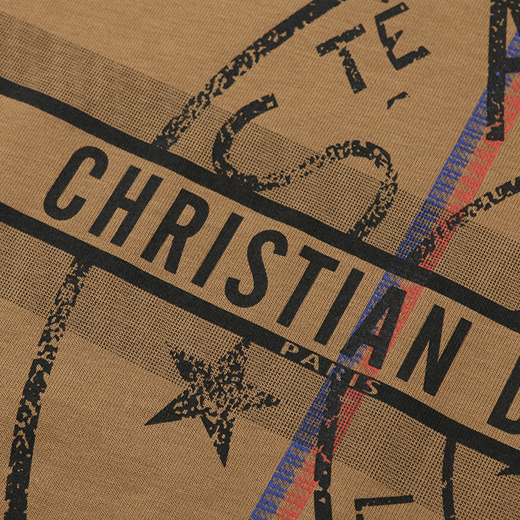 Футболка Dior Brand Stamp "Brown" фото № 2