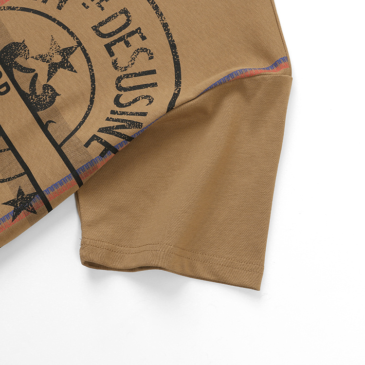 Футболка Dior Brand Stamp "Brown" фото № 3