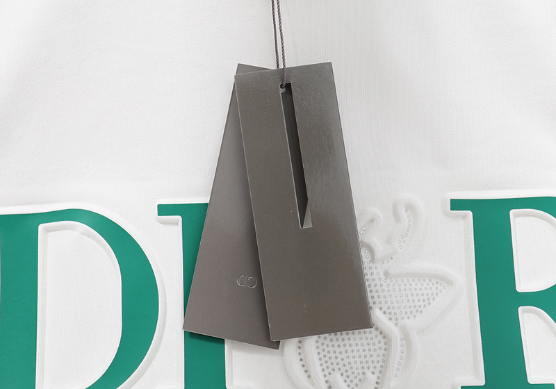 Футболка Dior Insect Made Of Rhinestones "White" фото № 6