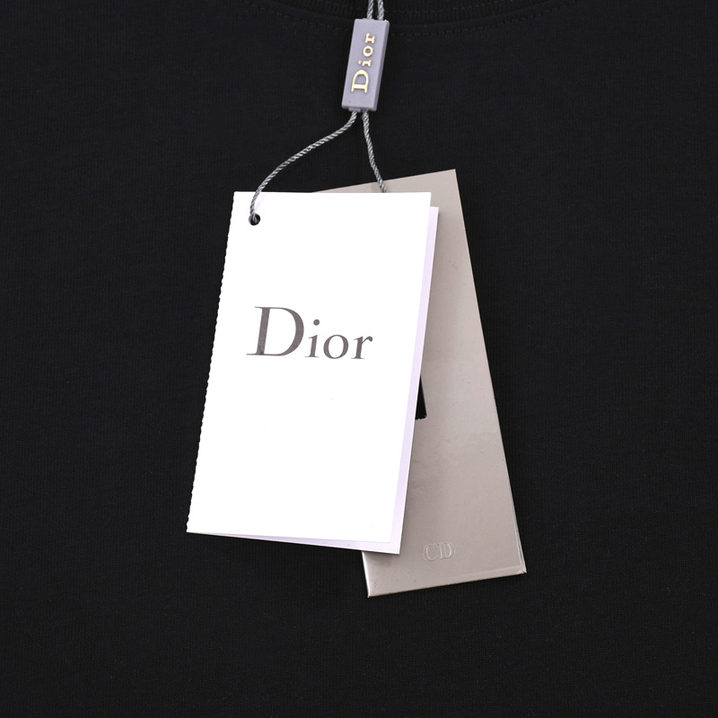 Футболка Dior Basic Collection With Small Logo "Black" фото № 8