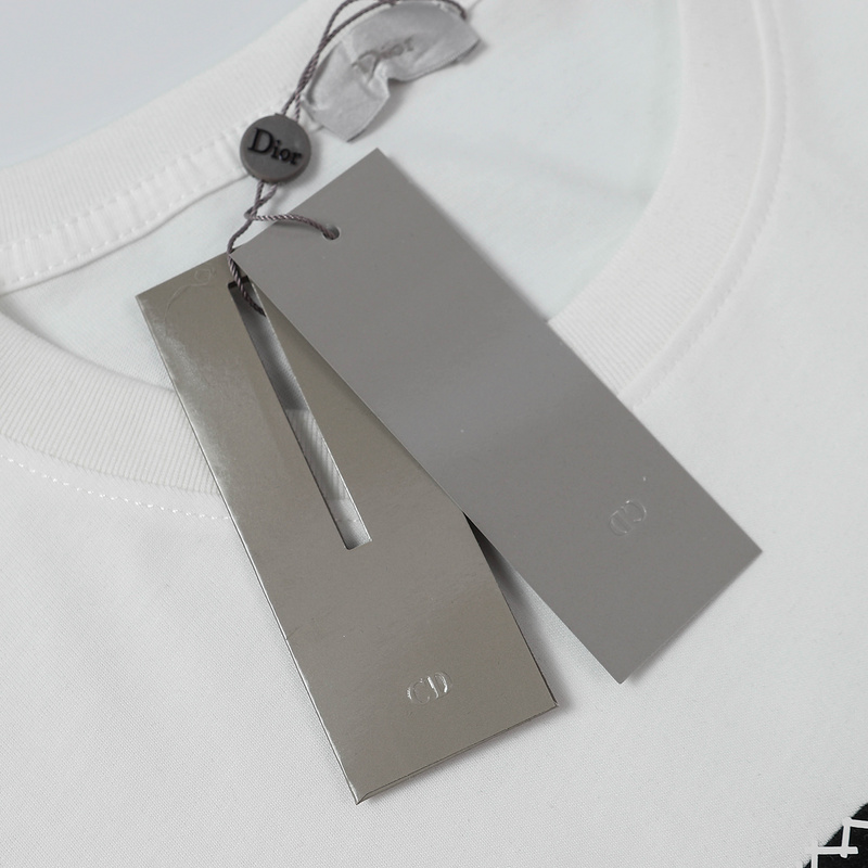 Футболка Dior With Attached Logo "White" фото № 4