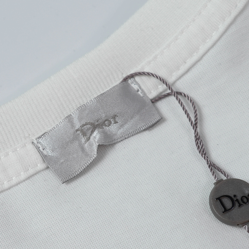 Футболка Dior With Attached Logo "White" фото № 3