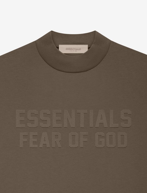 Футболка Fear Of God In Text Style "Brown" фото № 2