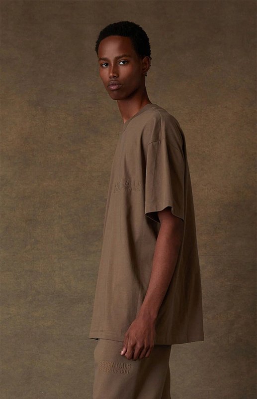 Футболка Fear Of God Cotton Logo "Brown" фото № 5