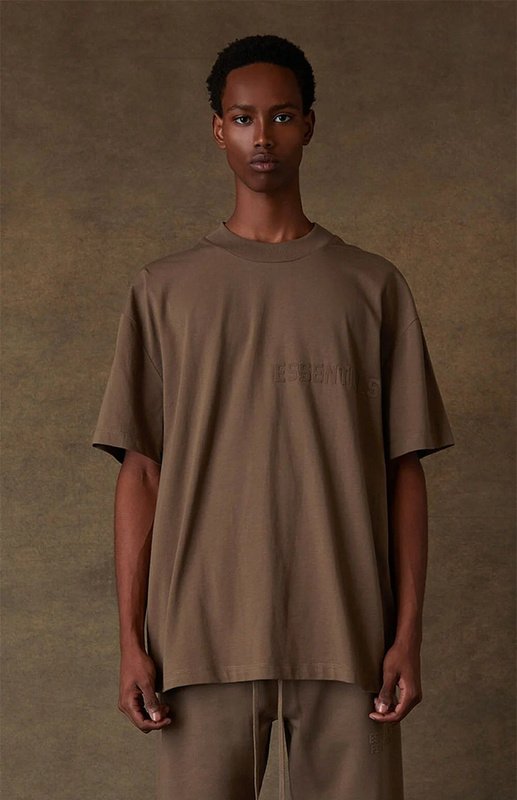 Футболка Fear Of God Cotton Logo "Brown" фото № 7