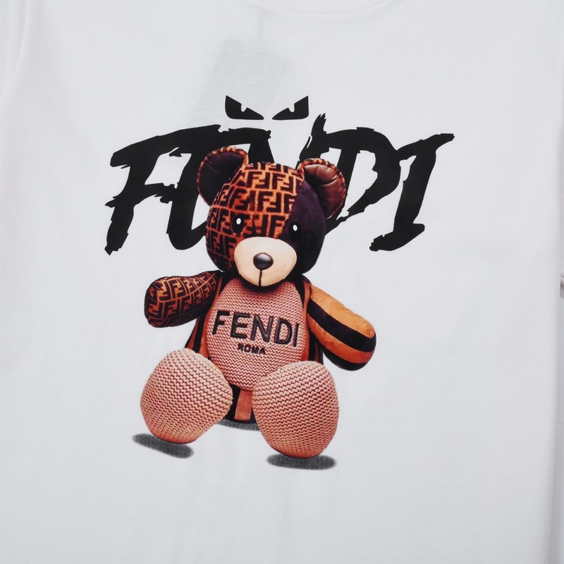 Футболка Fendi Branded Bear Image "White" фото № 5