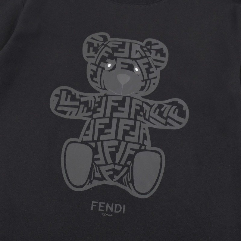 Футболка Fendi Bear Hugs "Black" фото № 4