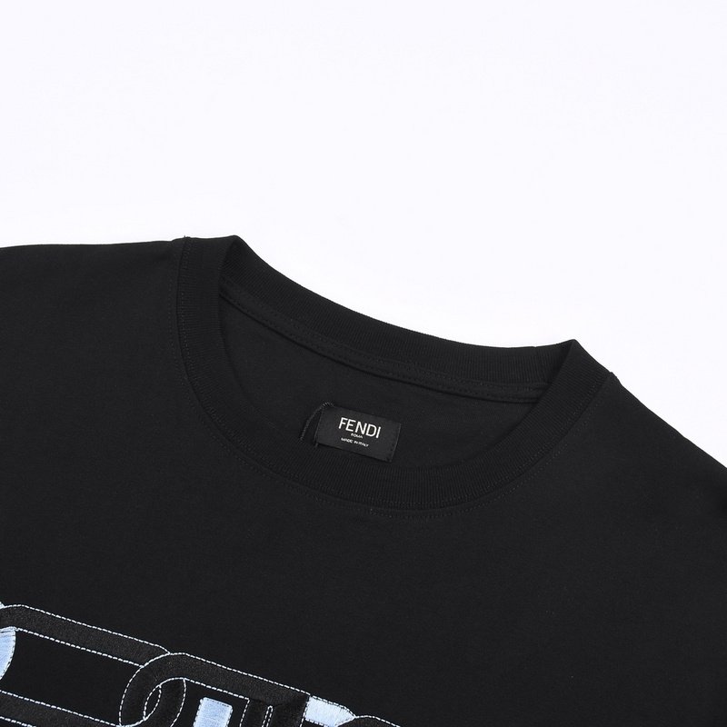 Футболка Fendi Chain "Black" фото № 7