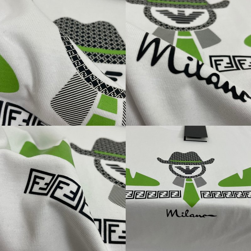 Футболка Fendi Green Eyes "White" фото № 5