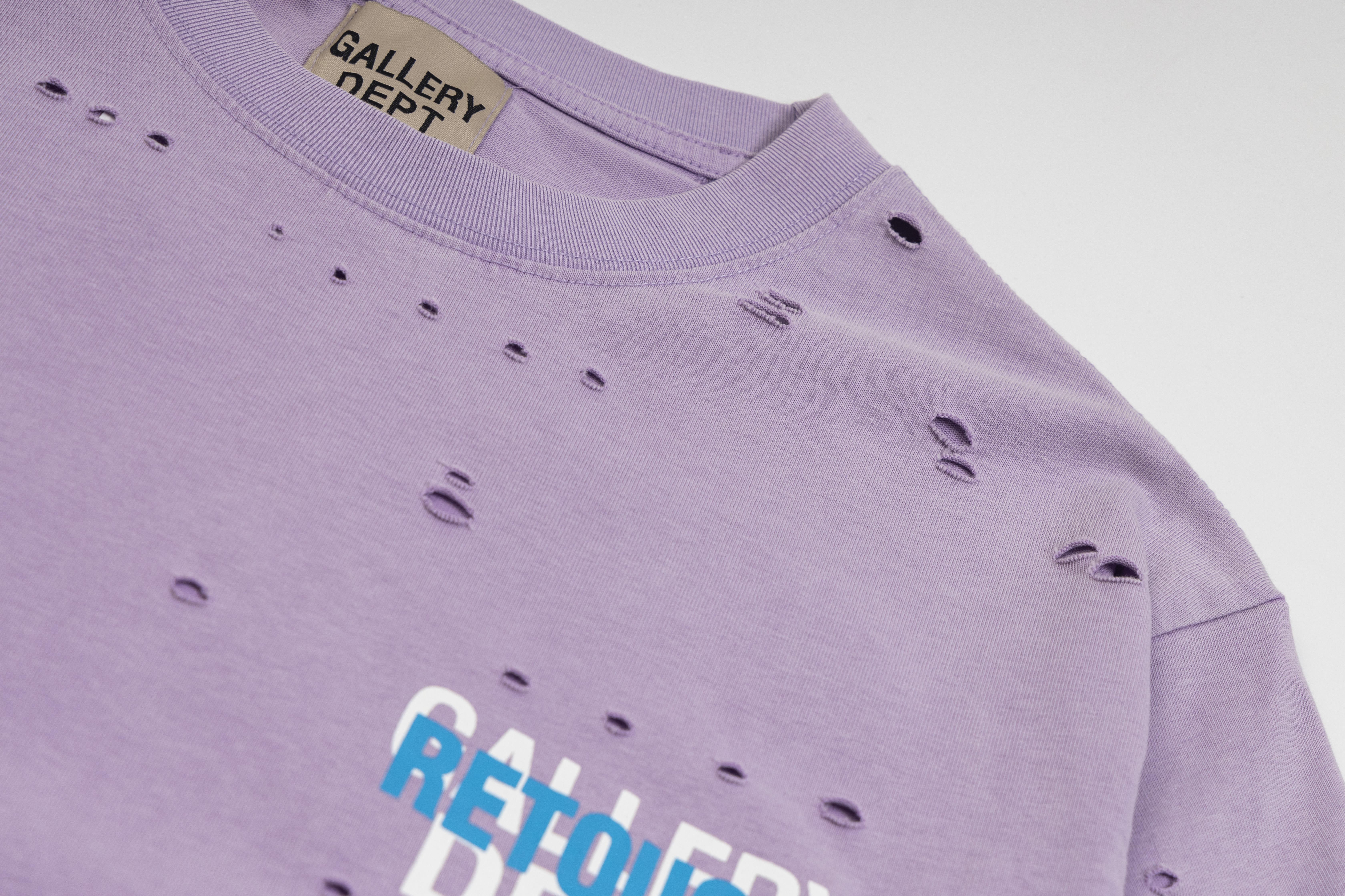 Футболка Gallery Dept Retouch Hollywood CA "Purple" фото № 7