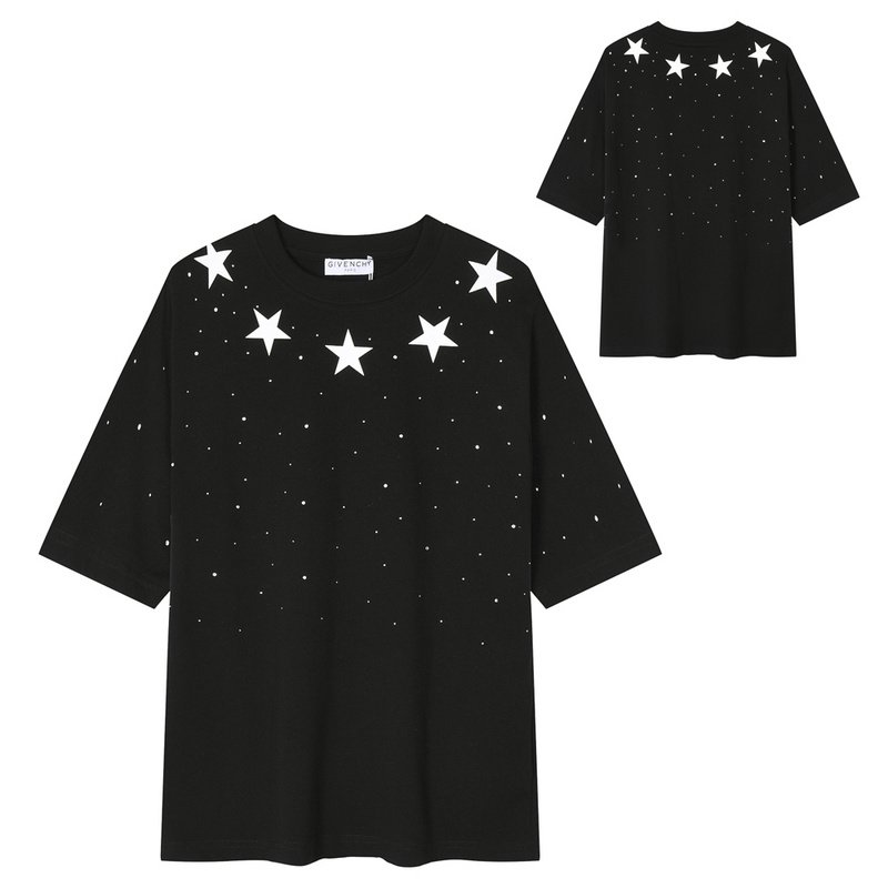 Футболка Givenchy Stars And Rhinestones Print "Black" фото № 4
