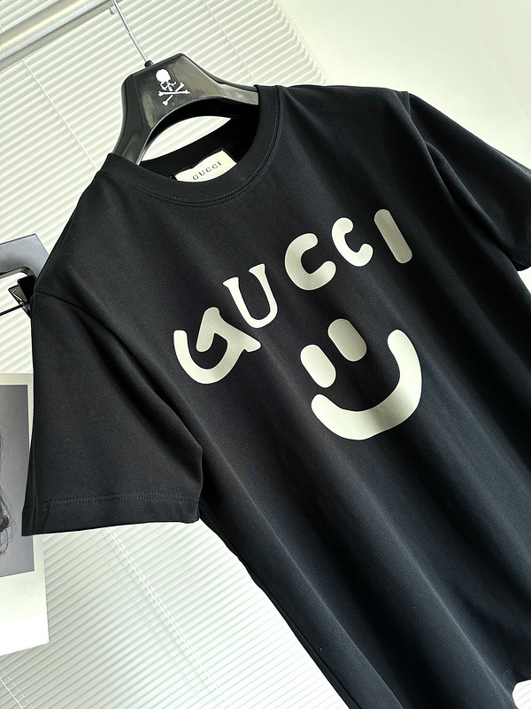 Футболка Gucci Logo And Smile "Black" фото № 2