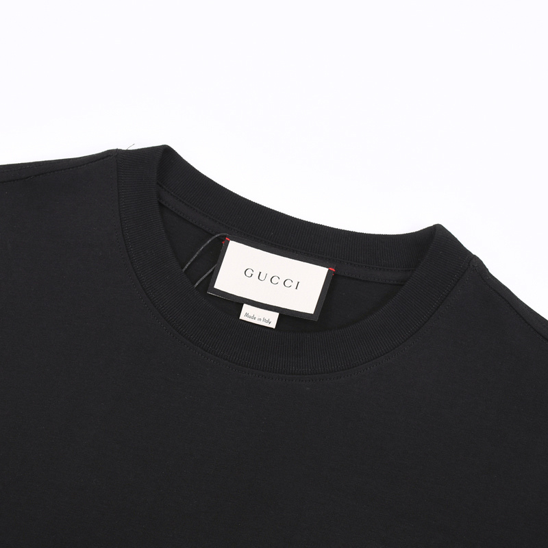 Футболка Gucci X Adidas With Bright Emblem "Black" фото № 2