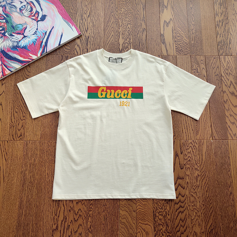 Футболка Gucci Two Stripes Of Color And Logo "White" фото № 2