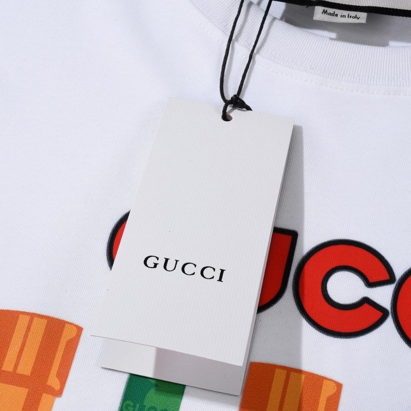 Футболка Gucci Green Lipstick "White" фото № 6