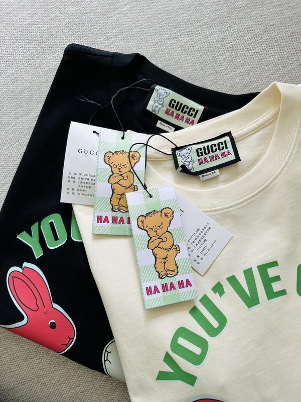 Футболка Gucci My Devotion Logo "Cream" фото № 7