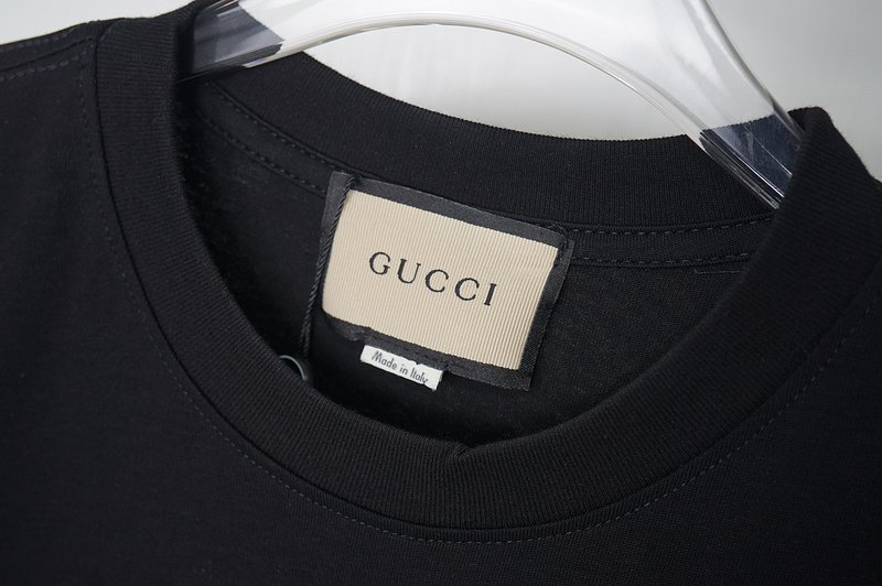 Футболка Gucci Red Logo With Ribbon "Black" фото № 6