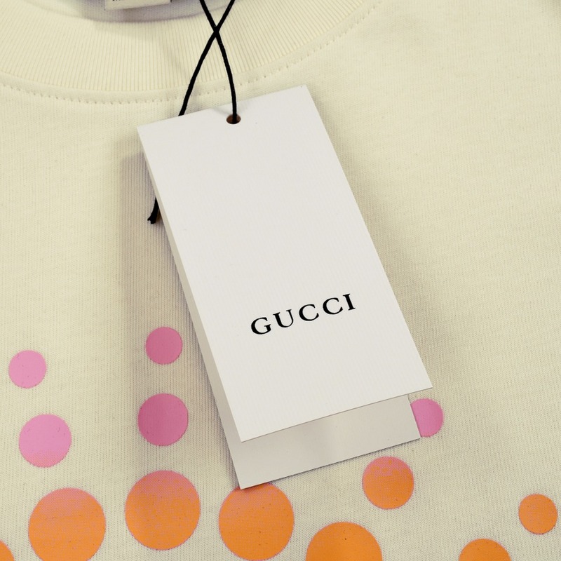 Футболка Gucci Love Parade Hearts "Cream" фото № 4