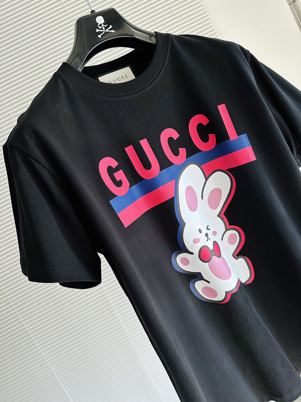 Футболка Gucci Cute Bunny Print "Black" фото № 4