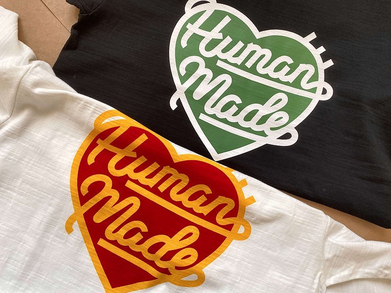 Футболка Human Made With Heart Print "White" фото № 2