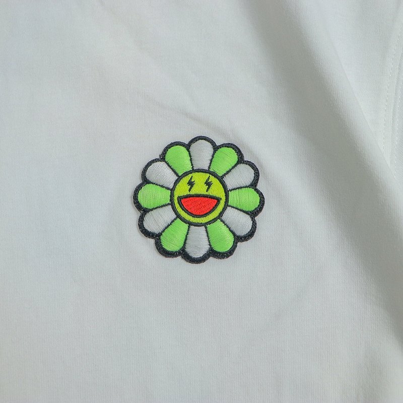 Футболка JBalvin Applique Small Smiling Flower "White" фото № 5