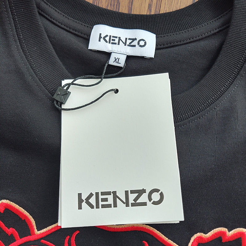 Футболка Kenzo Red Tiger Print "Black" фото № 2