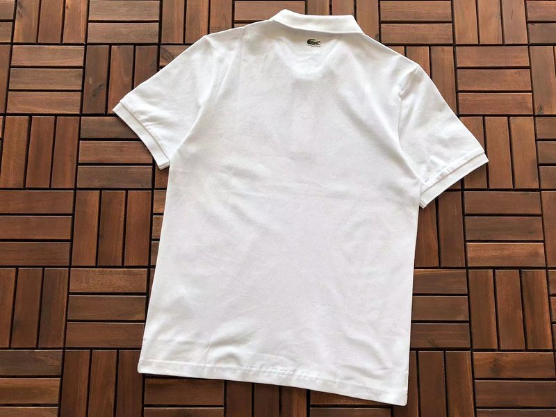 Поло Lacoste Small Crocodile Print - With Flower "White" фото № 4