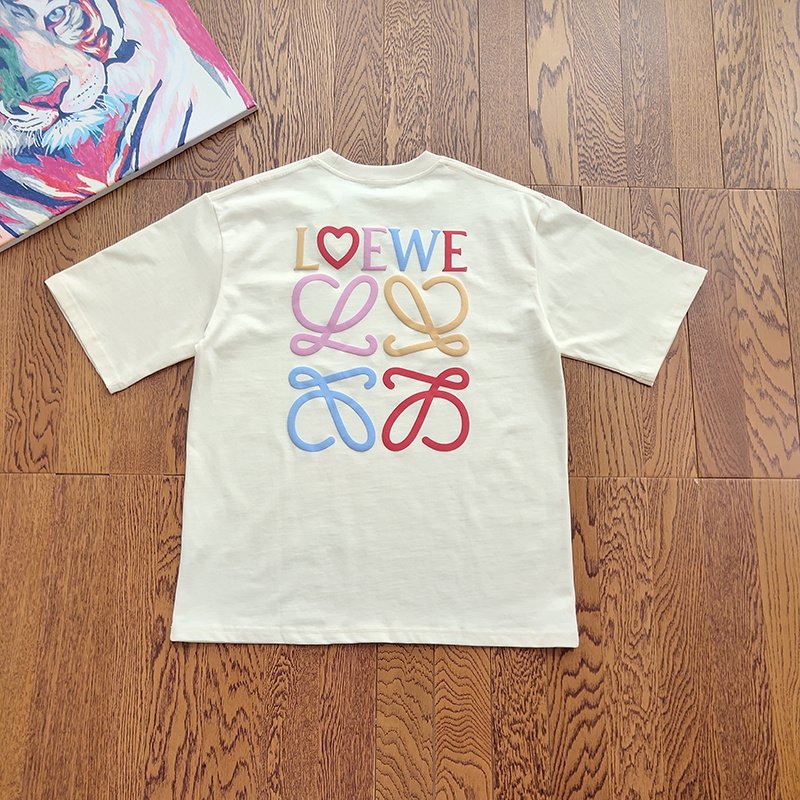 Футболка Loewe Cotton With Color Logo "White" фото № 6