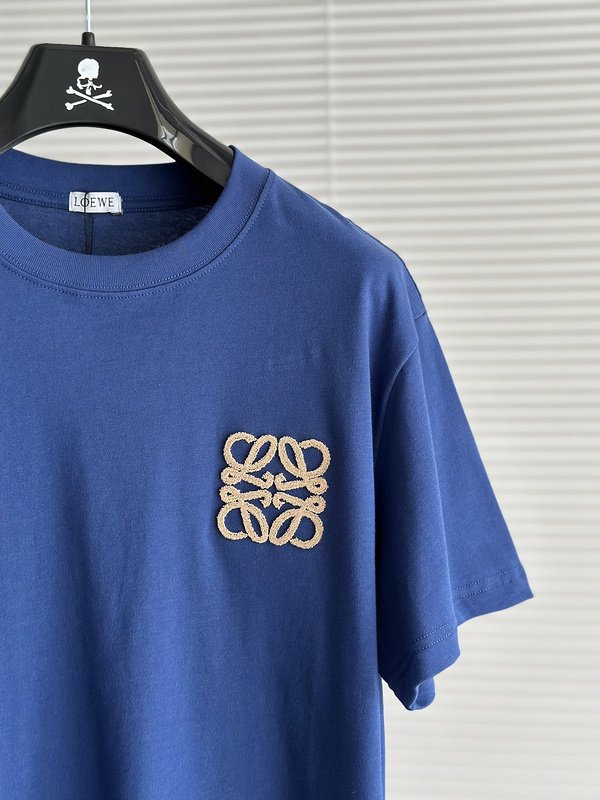 Футболка Loewe With Beige Logo "Blue" фото № 2