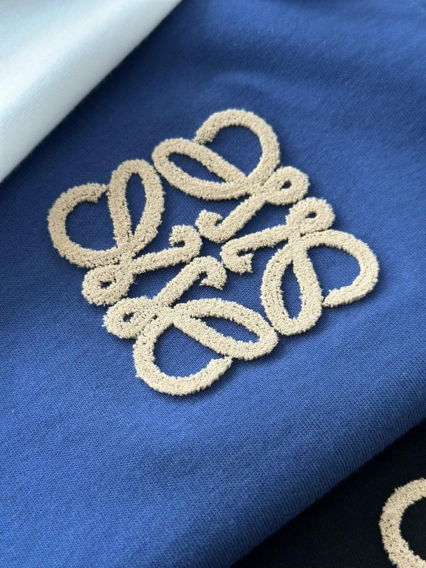 Футболка Loewe With Beige Logo "Blue" фото № 3