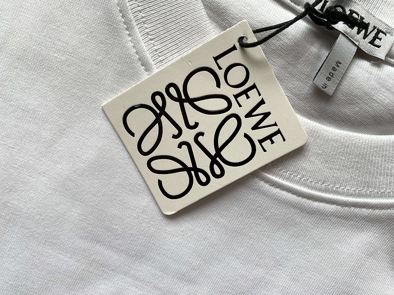 Футболка Loewe Colorful Logo "White" фото № 6