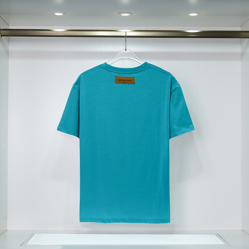 Футболка Louis Vuitton Logo Made Of Stripes "Blue/Turquoise" фото № 4