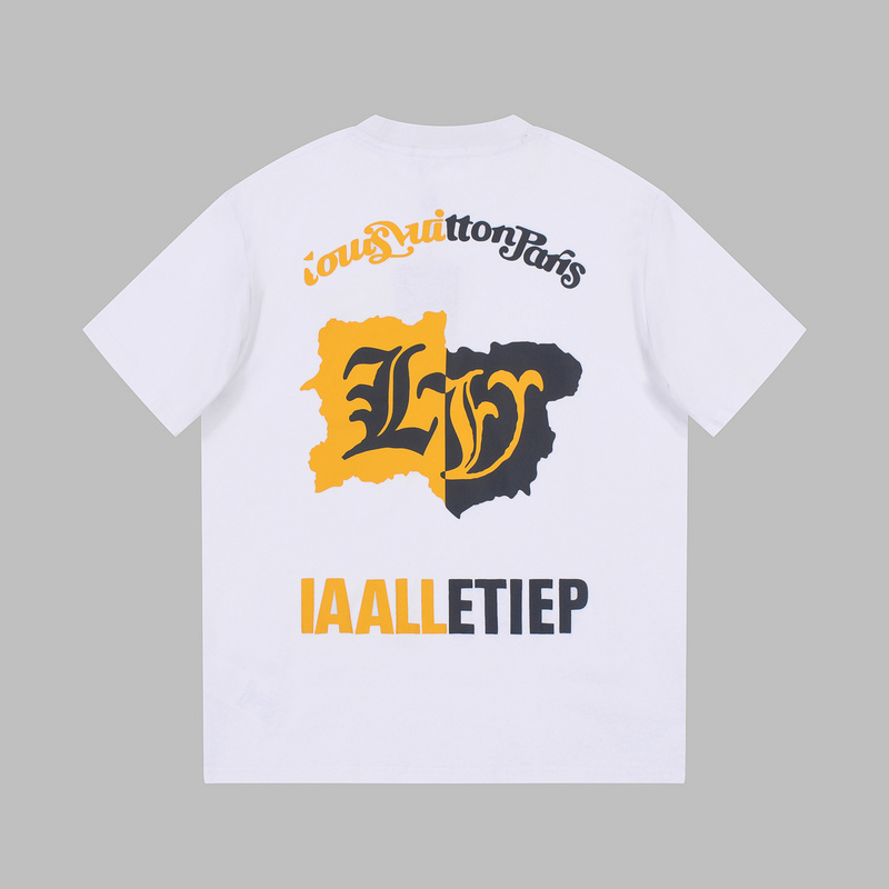 Футболка Louis Vuitton With Yellow And Black Logo "White" фото № 2